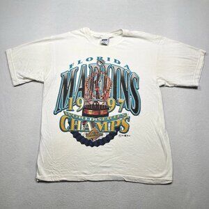 Vintage 90s Florida Marlins 1997 World Series Champions MLB T-shirt